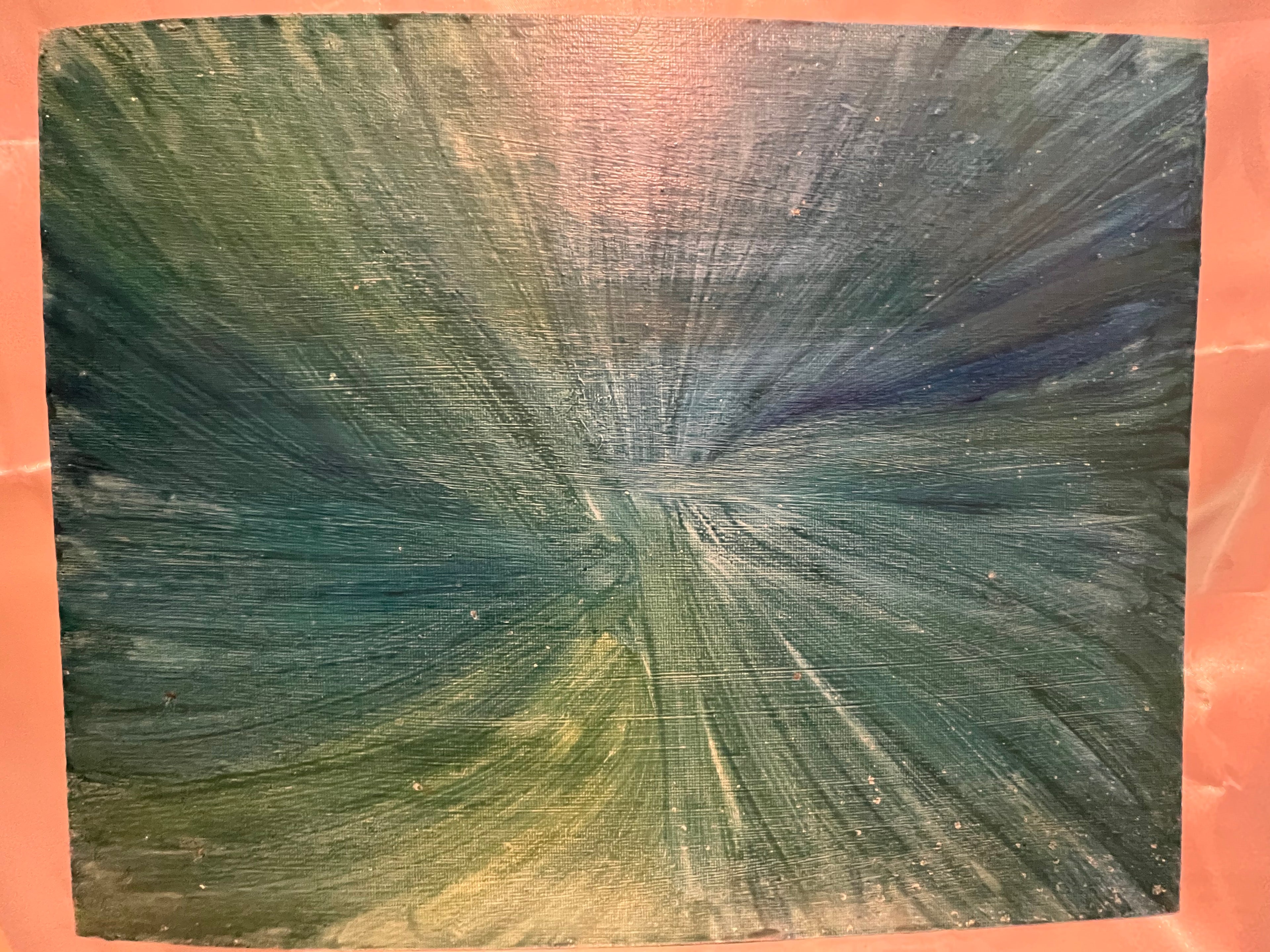 #317- Blue Green Tropical Burst