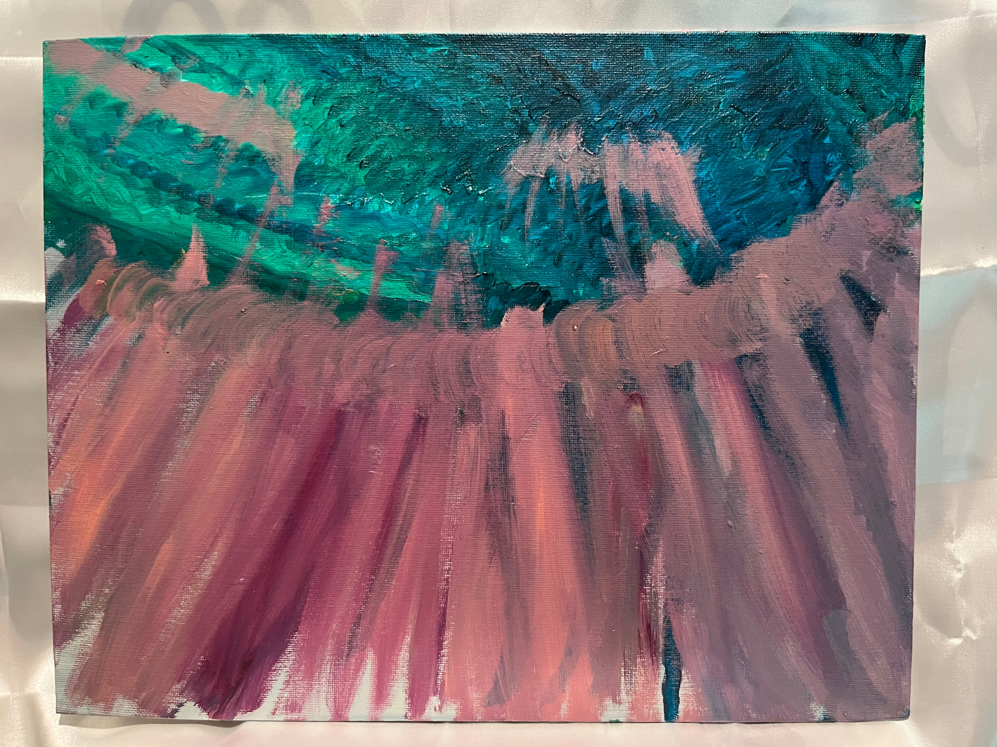 #323- Protea Pink Green Horizon