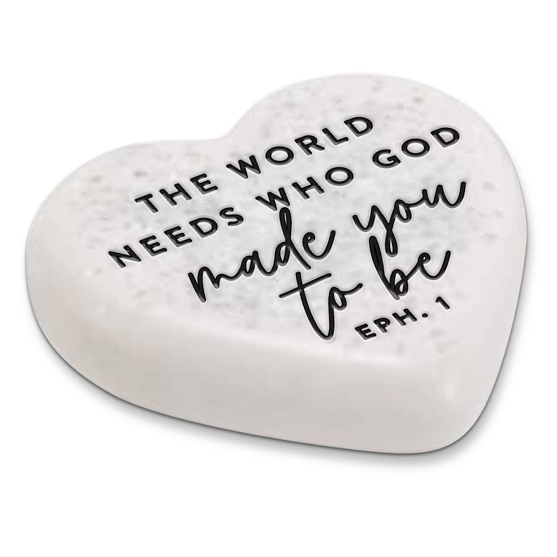 LCP ScriptureStone Heart Who God Made You - Heart Stone