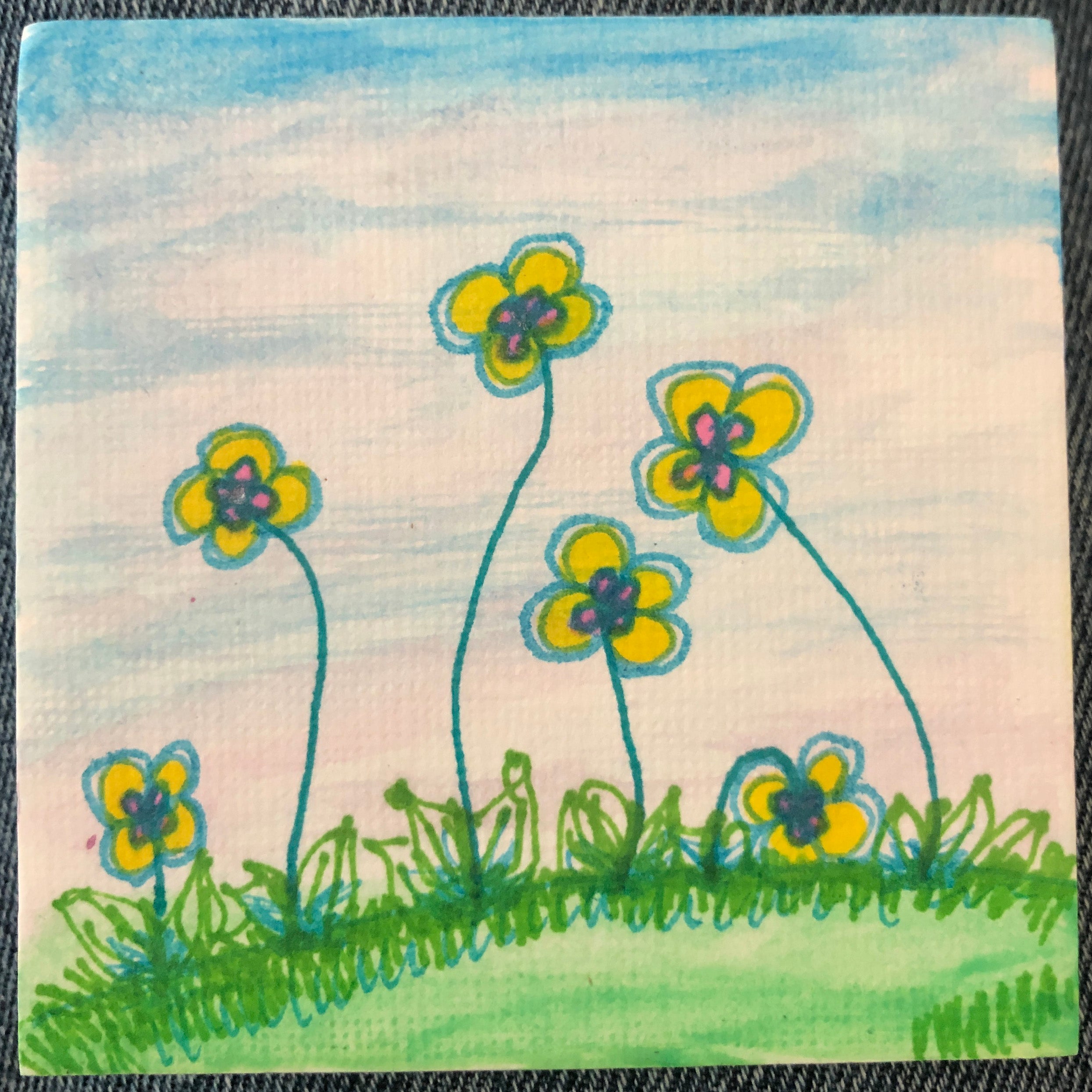 #001-Six Yellow Flowers Chatting