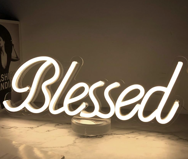 BLESSED Neon Sign, 5V USB Powered, LED Light